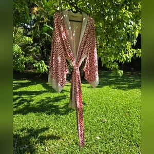 NWT Victoria's Secret 'Heavenly By Victoria' wrap robe size XS/S, Hearts Peach